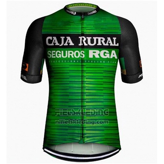 2019 Fietskleding Caja Rural Groen Zwart Korte Mouwen en Koersbroek